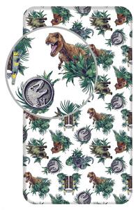 Jerry Fabrics Jurassic World mintás gumis lepedő - 90 x 200 cm