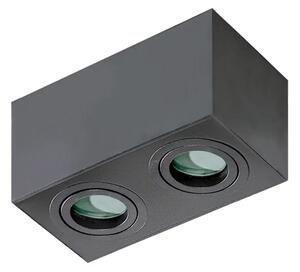 Modern spotlámpa Brant 2 SQ IP44 fekete