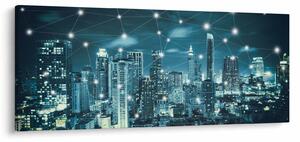 Egy ragyogó metropolisz képe (120x50 cm)