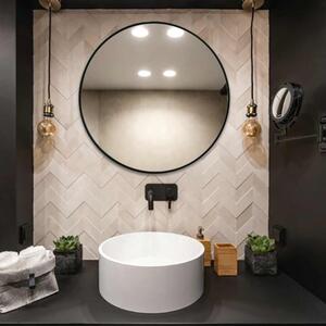 Mirror Nordic Black o 100 cm