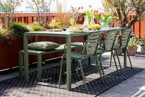 Vondel kerti asztal, zöld, 214x97 cm