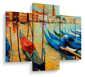 Kép - Velencei kikötő (90x60 cm)
