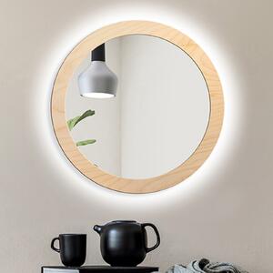 Tükör Scandi Bold LED Wood o 100 cm