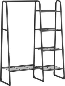 Gurulós ruhaállvány, Songmics, fekete, 101.7x40x153.3 cm