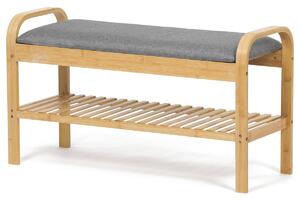 Autronic DR-N1016 GREY2 cipőtartó zsámollyal, 91 x 51 x 34 cm