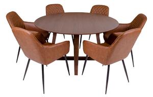Hellerup design étkezőasztal, dió furnér, Ø137cm