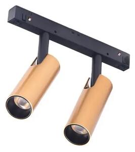 LED sínpálya lámpa Alfa Niko 2 lánctalpas mágneses 2X7W 3000K arany/Bk