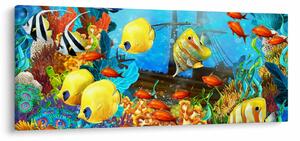Kép - színes korallzátony (120x50 cm)