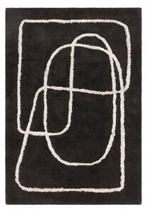 Fekete kézi szövésű gyapjú szőnyeg 160x230 cm Matrix – Asiatic Carpets