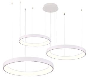 Design LED szabályozható csillár Agnes 38+58+78 fehér