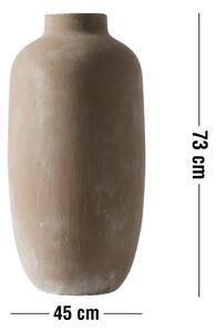 Alesso padlóváza, taupe terracotta, H73 cm