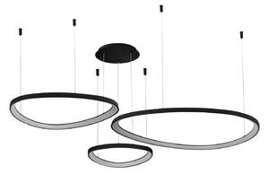 Modern LED csillár Amanda 42+62+82 CCT fekete