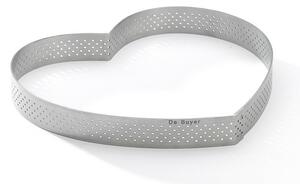 De Buyer 3099.52 perforált tortakeret Szív 18 cm,rozsdamentes acél