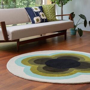 Orla Kiely gyapjú körszőnyeg sunflower olive 060007 - Ø 150 cm