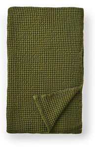 Zöld pamut takaró 150x200 cm Jaipur Chunky Waffle – Pineapple Elephant