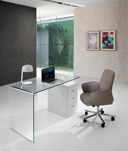 Íróasztal üveg asztallappal 65x125 cm Bow – Tomasucci