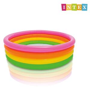 INTEX "Sunset Glow" 4 gyűrűs gyerekmedence - 56441np - Szivárvány