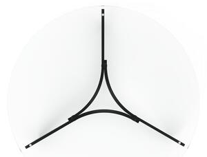 Fekete kerek dohányzóasztal üveg asztallappal 87x87 cm Madera – Umbra