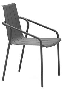 Antracitszürke fém kerti szék szett 4 db-os Fleole – Ezeis