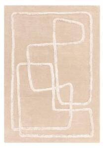 Bézs kézi szövésű gyapjú szőnyeg 200x300 cm Matrix – Asiatic Carpets