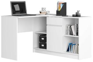 Sarok íróasztal - b-17 szett láda és íróasztal fehér színben