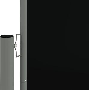 VidaXL fekete behúzható oldalsó napellenző 117 x 1200 cm