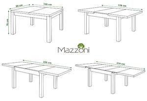 Mazzoni ROYAL Millenium Beton/Fehér Matt - 270 cm-es NYITHATÓ ASZTAL!