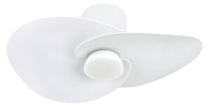 Nenufar fehér DC LED mennyezeti ventilátor, csendes, CCT – Mantra Mantra Iluminación, Nenufar, dimmable, Fehér, Nappali, Alumínium, Modern