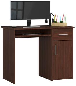 Számítógépasztal, jobbkezes P90_74 - wenge