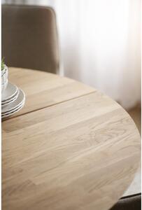 Natúr színű kerek étkezőasztal tölgyfa asztallappal ø 130 cm Carradale – Rowico