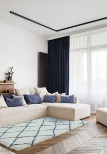 Asiatic műszálas szőnyeg alto cream blue al03 - 120 x 170 cm