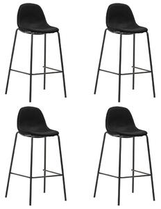 4 db fekete szövet bárszék