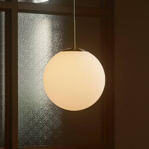 Nordlux Grant függőlámpa sárgarézből, üveggömbbel Ø 25cm, dimmelhető, Fehér / opál, Nappali / Étkező, Üveg