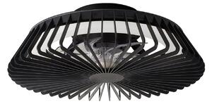 Himalaya Mini fekete DC LED-es mennyezeti ventilátor, csendes – Mantra Mantra Iluminación, Himalaya Mini, dimmable, Fekete, Nappali, Műanyag, Modern
