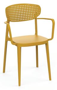 Sárga műanyag kerti szék Aire – Rojaplast