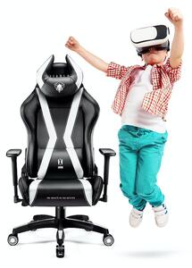 Diablo X-Horn 2.0 forgatható gamer szék gyerekeknek Kids Size: Fekete-fehér Diablochairs 00-BFFA-UZSF
