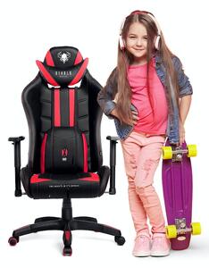 Diablo X-Ray forgatható gamer szék gyerekeknek Kids Size: Fekete-piros Diablochairs 1X-Z9KC-6AOT