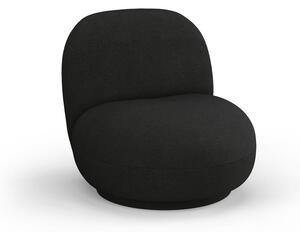 Fekete buklé fotel Chuck – Micadoni Home