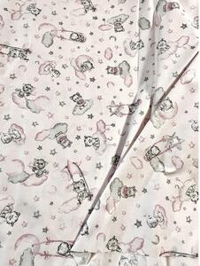 Pamut szövet Macskák rózsaszín, h. 140 cm