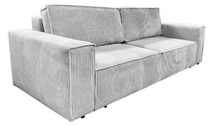 Kihúzható heverő, világosszürke, HARPERA BIG SOFA
