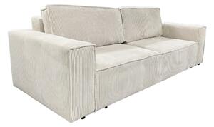 Kihúzható heverő, bézs, HARPERA BIG SOFA