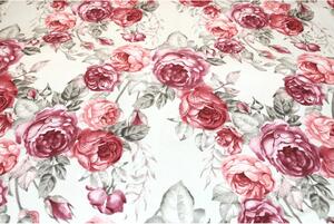 Pamut szövet Flanel Pink rózsák, h. 145 cm