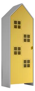 Sárga-fehér borovi fenyő gyerek ruhásszekrény 37x172 cm Casami Bruges – Vipack