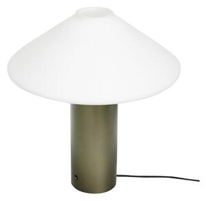 Sötétzöld asztali lámpa üveg búrával (magasság 40 cm) Orbit – Hübsch