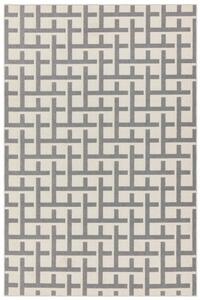 Asiatic kültéri műszálas szőnyeg antibes white grey grid an03 - 200 x 290 cm