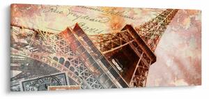 Kép - Eiffel-torony vintage stílusban (120x50 cm)