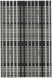 Asiatic kültéri műszálas szőnyeg patio black grid pat22 - 66 x 240 cm