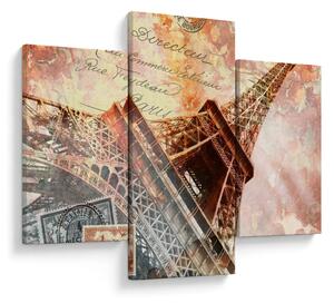 Kép - Eiffel-torony vintage stílusban (90x60 cm)
