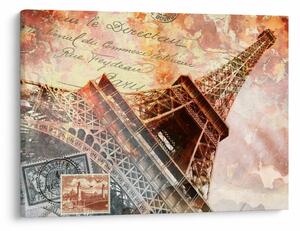 Kép - Eiffel-torony vintage stílusban (70x50 cm)
