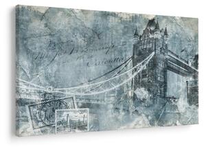 Kép - Tower Bridge hideg tónusokkal (90x60 cm)